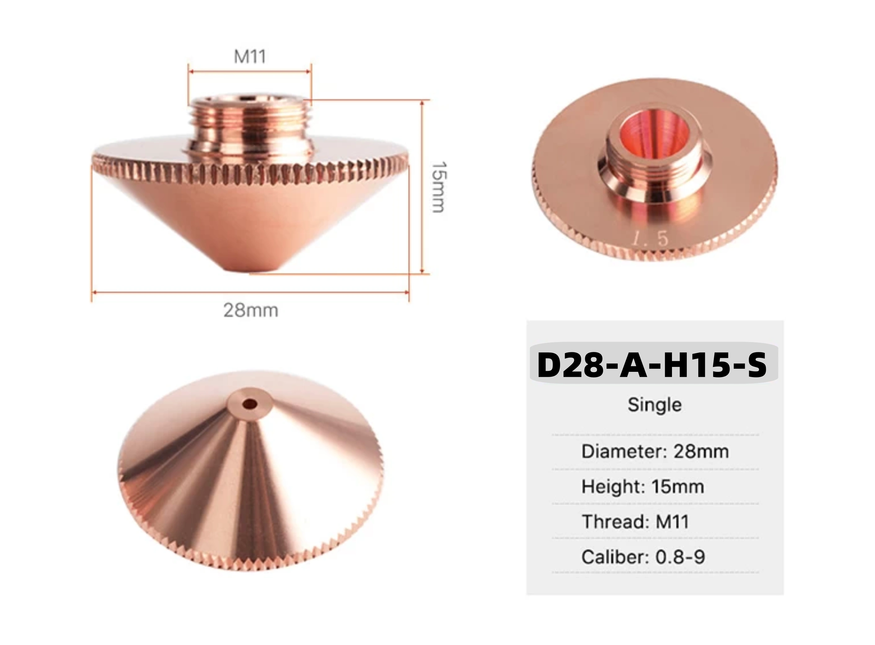FMLN D28 Series A Type Laser Nozzles